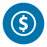 Dollar Sign in a blue circle